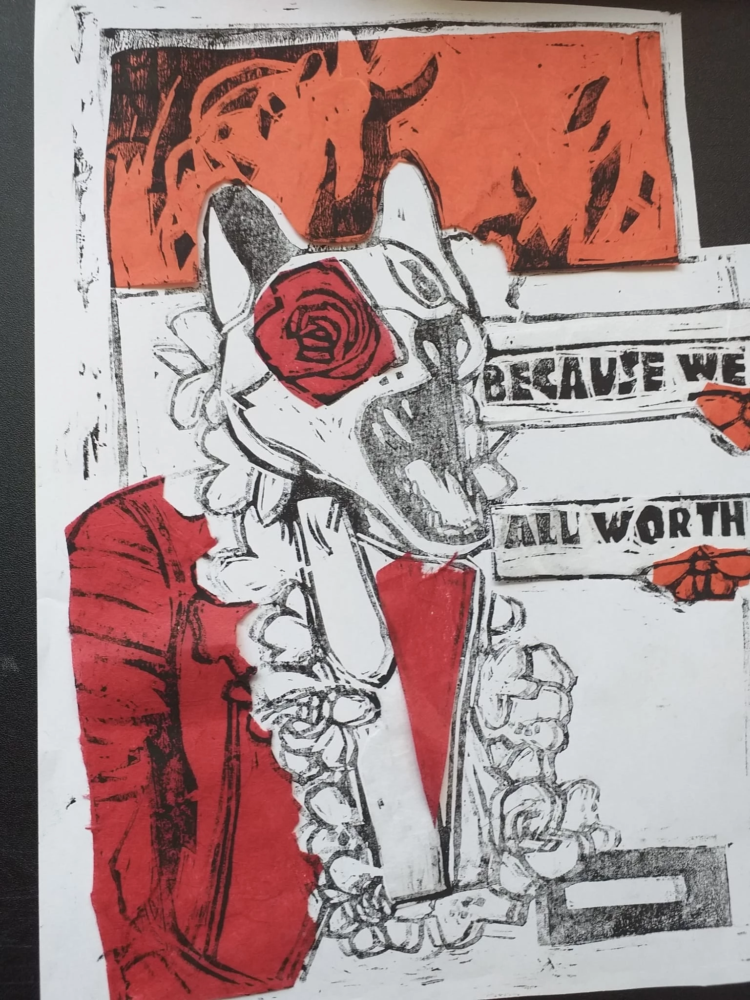 Colouredpaper print